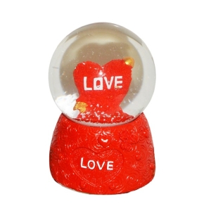 Γυάλα Love με Κόκκινη Καρδιά 12cm